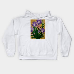 Some wild orchids In purple and some pink carnations flowers. Kids Hoodie